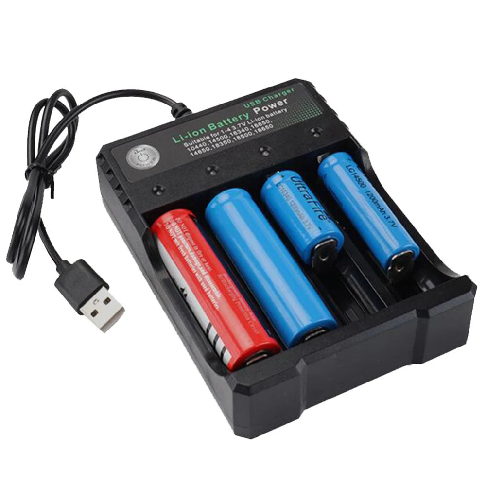 4-Slot 18650 Lithium Battery Charger AC 110V/220V | SEamopar Battery Charger HIP