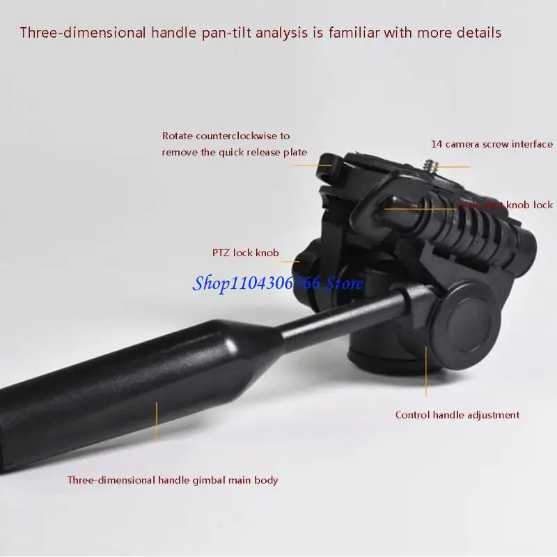 3D Tripod Pan Head – 360° Rotation & 90° Tilt, Quick Release Tripod Pan Head HIP