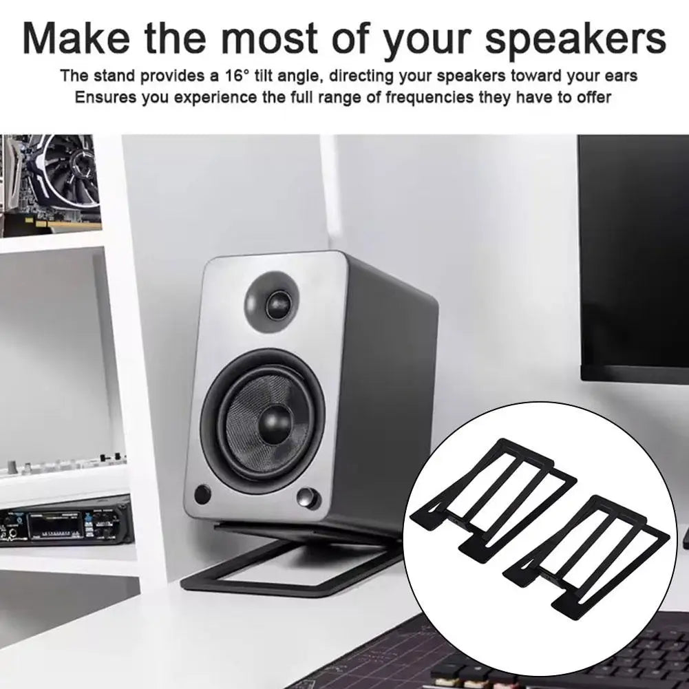 Heavy Duty Steel Speaker Riser Desktop Monitor Stand Anti-Vibration Non-Slip Audio Holder For Studio Speakers Bookshelf Speakers HIP