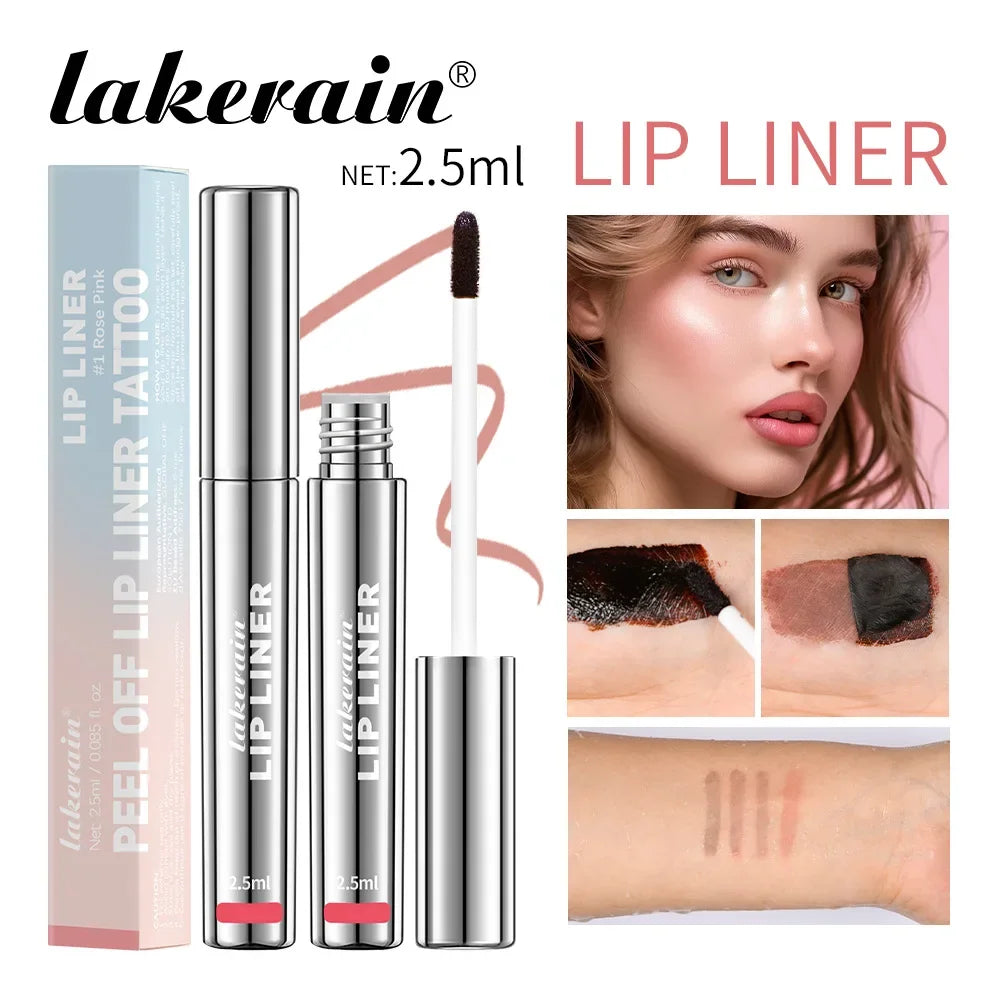 Lakerain Peel-Off Lip Liner – Waterproof Matte Lip Tint 4 Colors Peel-Off Lip Liner HIP