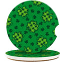 Green Plaid Clover Ceramic Car Cup Coasters – 2 Pack Car Cup Coaster HIP 1 Other