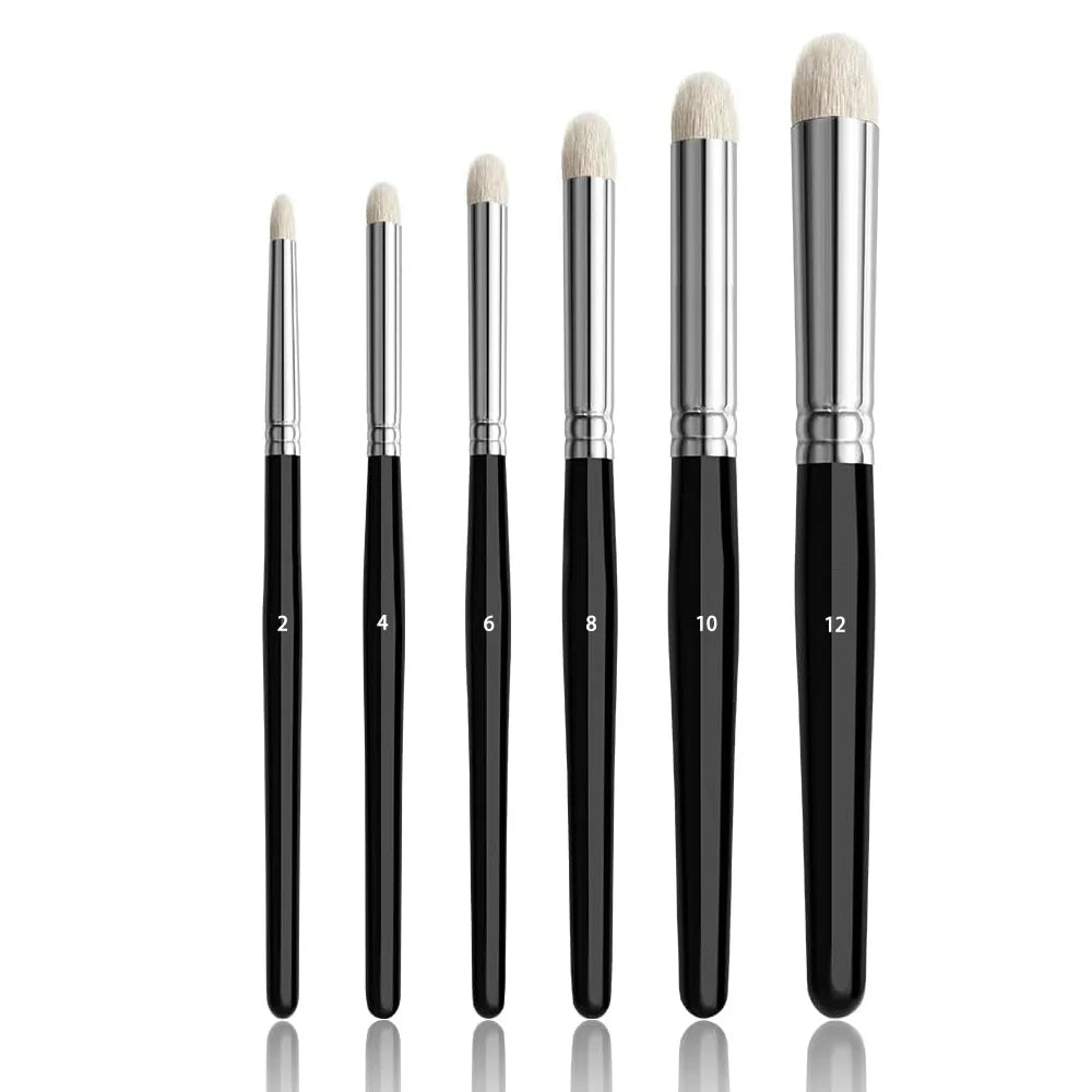 3–6Pc Miniature Dry Brush Set – Goat Hair for Acrylic & Watercolor Miniature Dry Brush Set HIP 6pcs Wool Brush