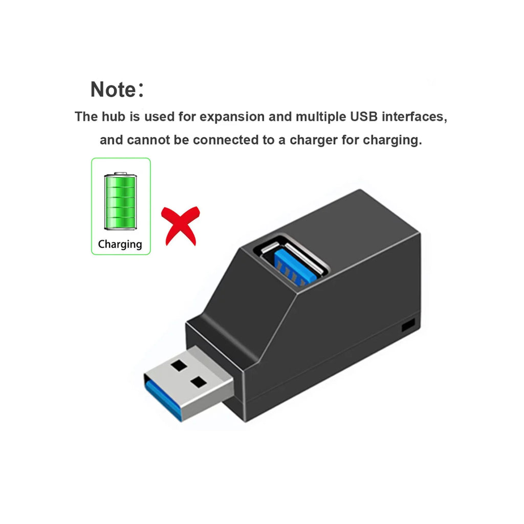 USB 3.0 Hub – 1 to 3 Port Mini Splitter Adapter for PC & Laptop USB Hub Adapter HIP