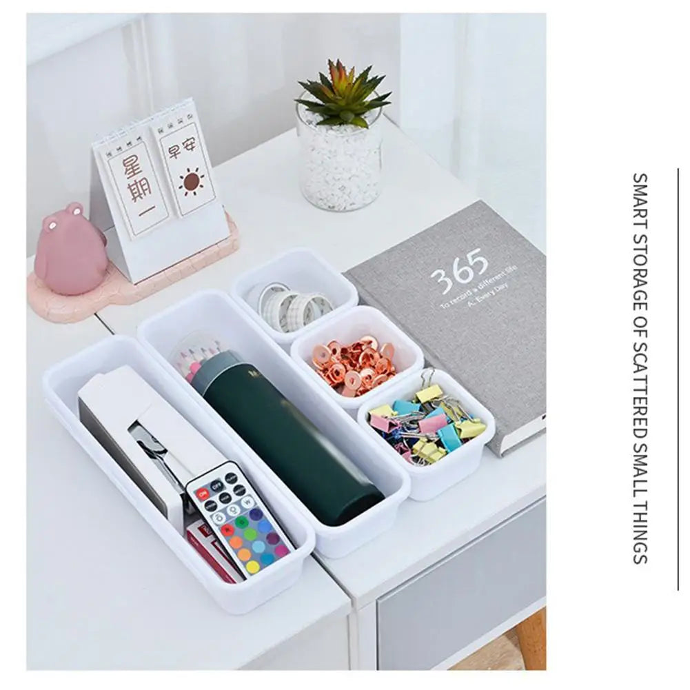 8pc/set Kitchen Bathroom Storage Trays Sundries Jewellery Holder Closet Cover Make Up Organizer Box Storage Drawer Storage Box HIP