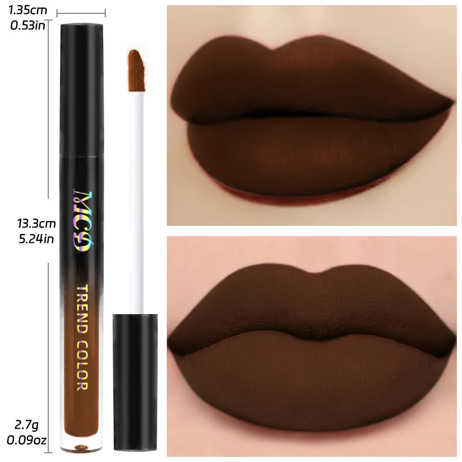 1Pcs Matte Waterproof Color Lip Gloss Lasting Liquid Lipstick Velvet Sexy Lip Glaze Makeup Lip tint Beauty lip stain Cosmetic HIP