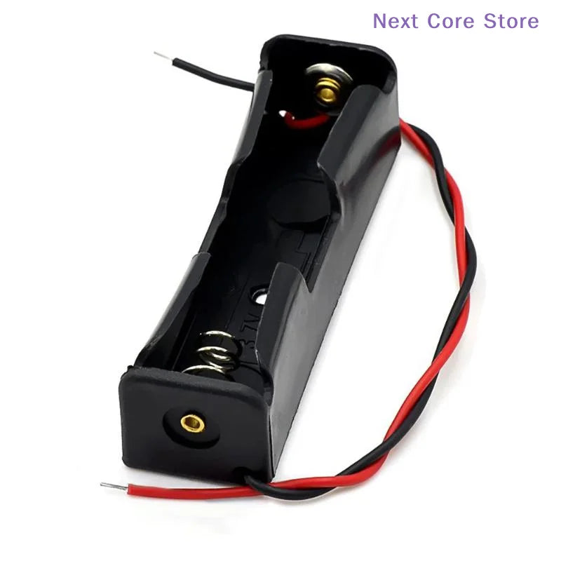 10-Pack 18650 Battery Holder Cases with Wire Leads | 1 Bay Battery Holder Case HIP