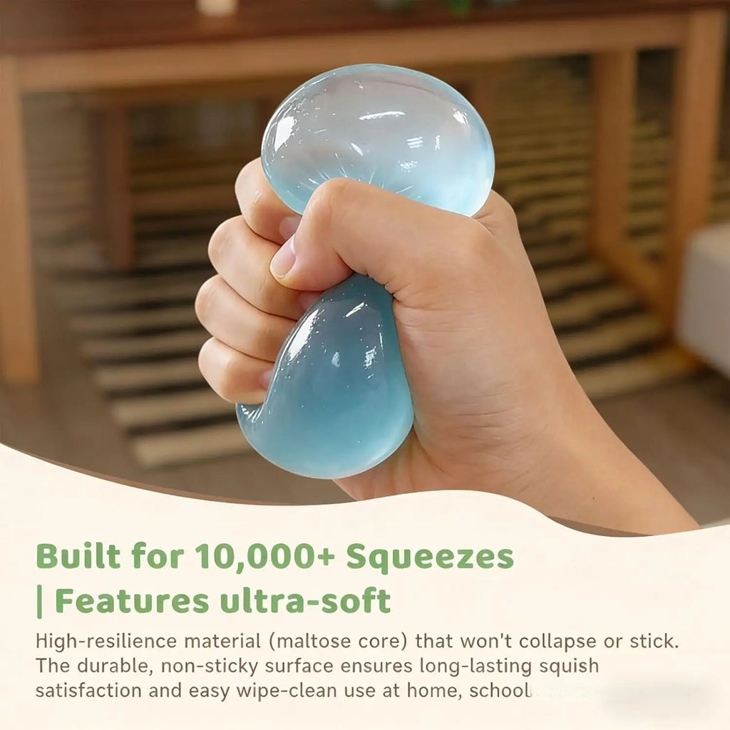 Maltose Mochi Squishy Fidget Ball – Soft Transparent Stress Toy Squishy Fidget Toy HIP