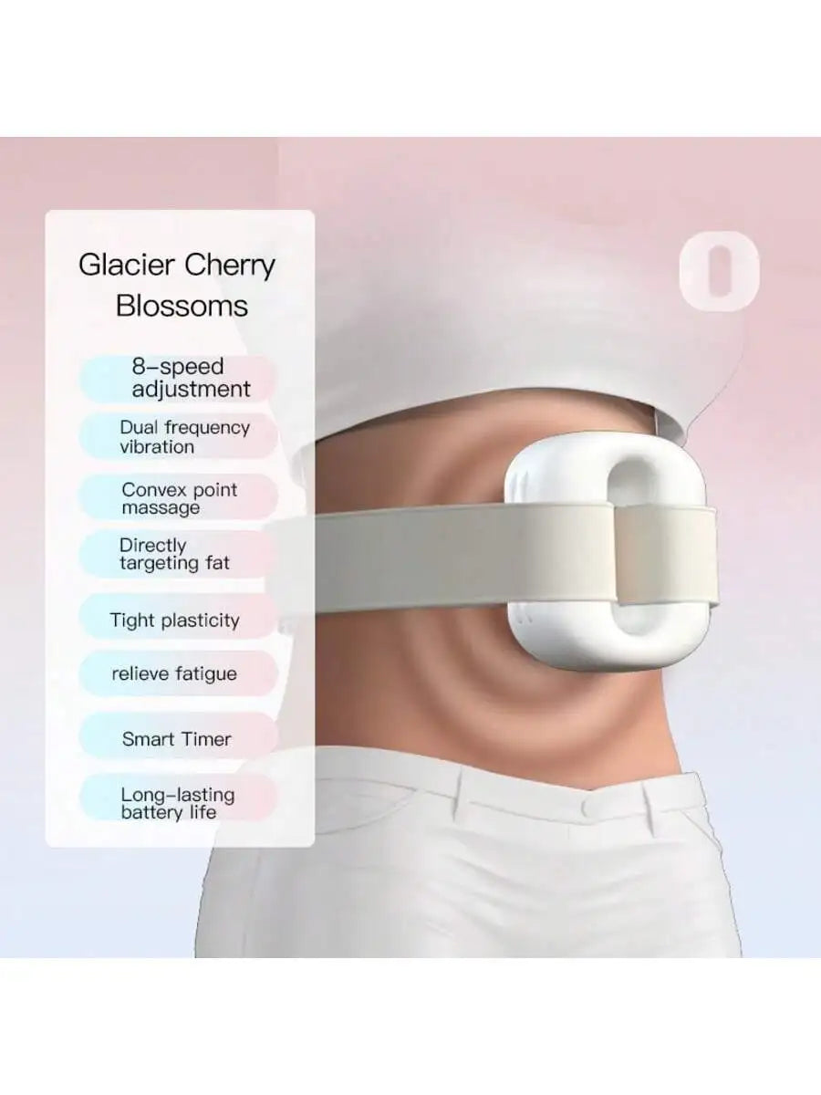 Rechargeable Vibrating Massage Ring – Waist & Abdomen Vibrating Massage Ring HIP glass white