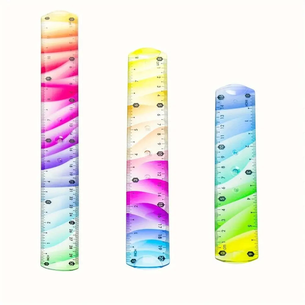 Flexible Soft Ruler Set – 4Pc Bendable 20 & 30cm Plastic Flexible Ruler Set HIP