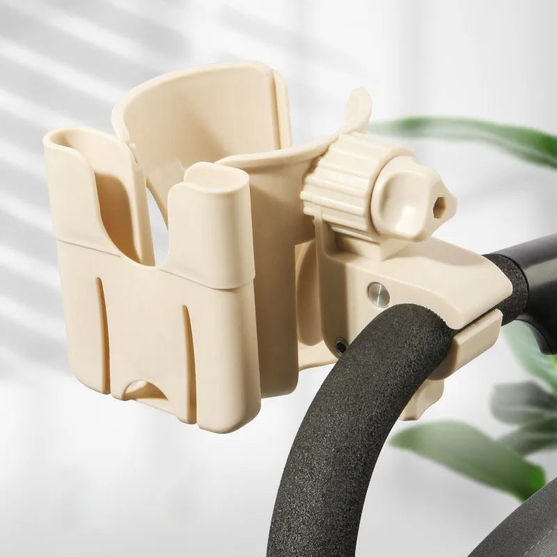 2-in-1 Stroller Cup & Phone Holder – Universal Fit Stroller Accessory HIP C22-White-1Pcs