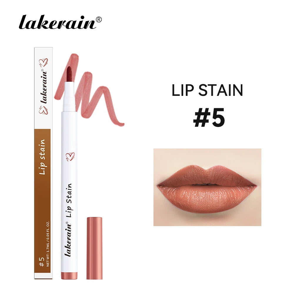 6Colors Lip Stain Pencil Liquid Lip Liner Waterproof Plumping Lip Tint Natural Matte Nude Brown Long Lasting Beauty Makeup Pen HIP 05