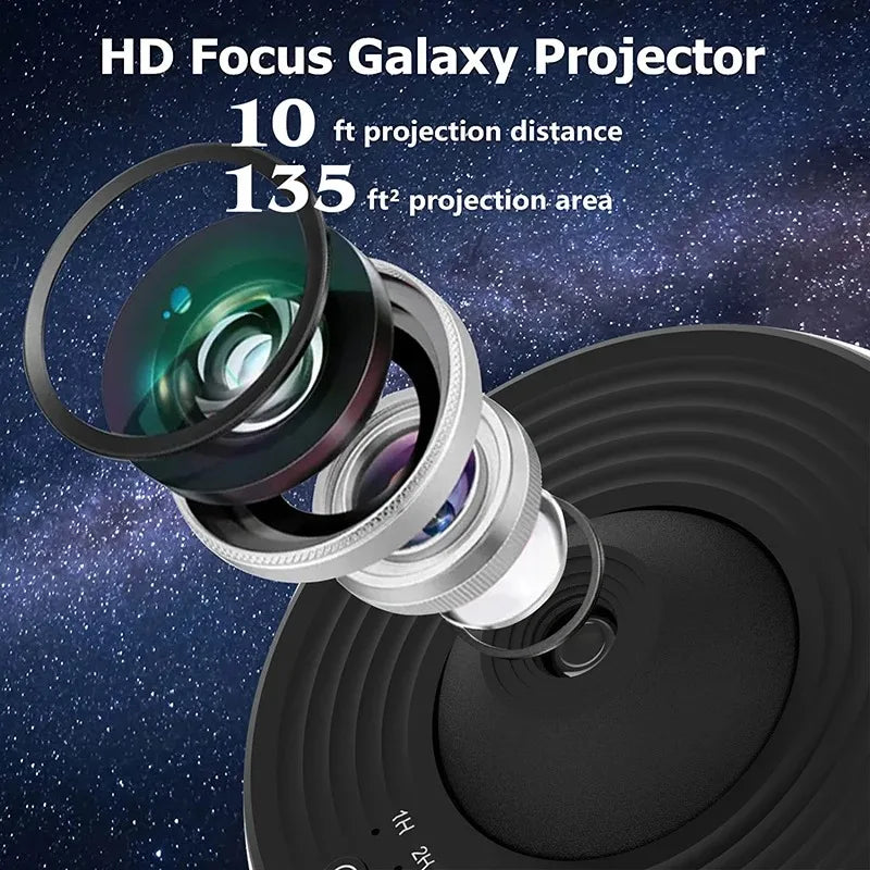 LED Night Light Galaxy Projector Starry Sky Projector 360° Rotate Planetarium Night Lamp For Room Decorative Children Kids Gift HIP