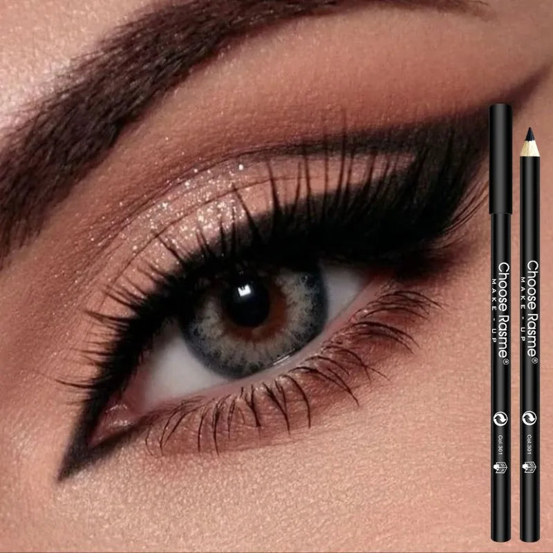 1/3Pc High Pigmented Eyeliner Pencil Black Wooden Eyeliner Eyebrow Pencil Hard Refill Smooth Black Long-Lasting Cosmetics Makeup HIP
