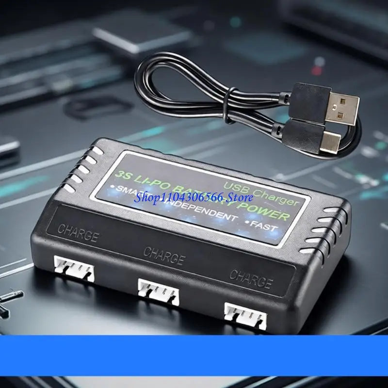 3S LiPo Battery Charger – 3-Slot Smart Charger for RC Cars RC Battery Charger HIP
