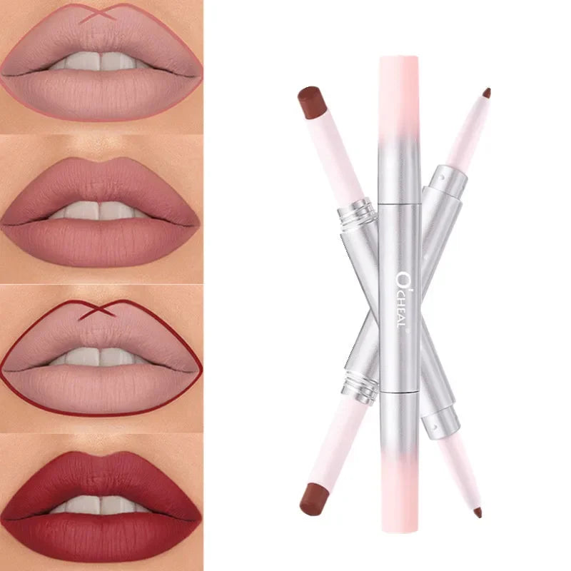 OCHEAL 2-in-1 Matte Lip Liner & Lipstick Pen | Long-Lasting Lip Liner Lipstick HIP