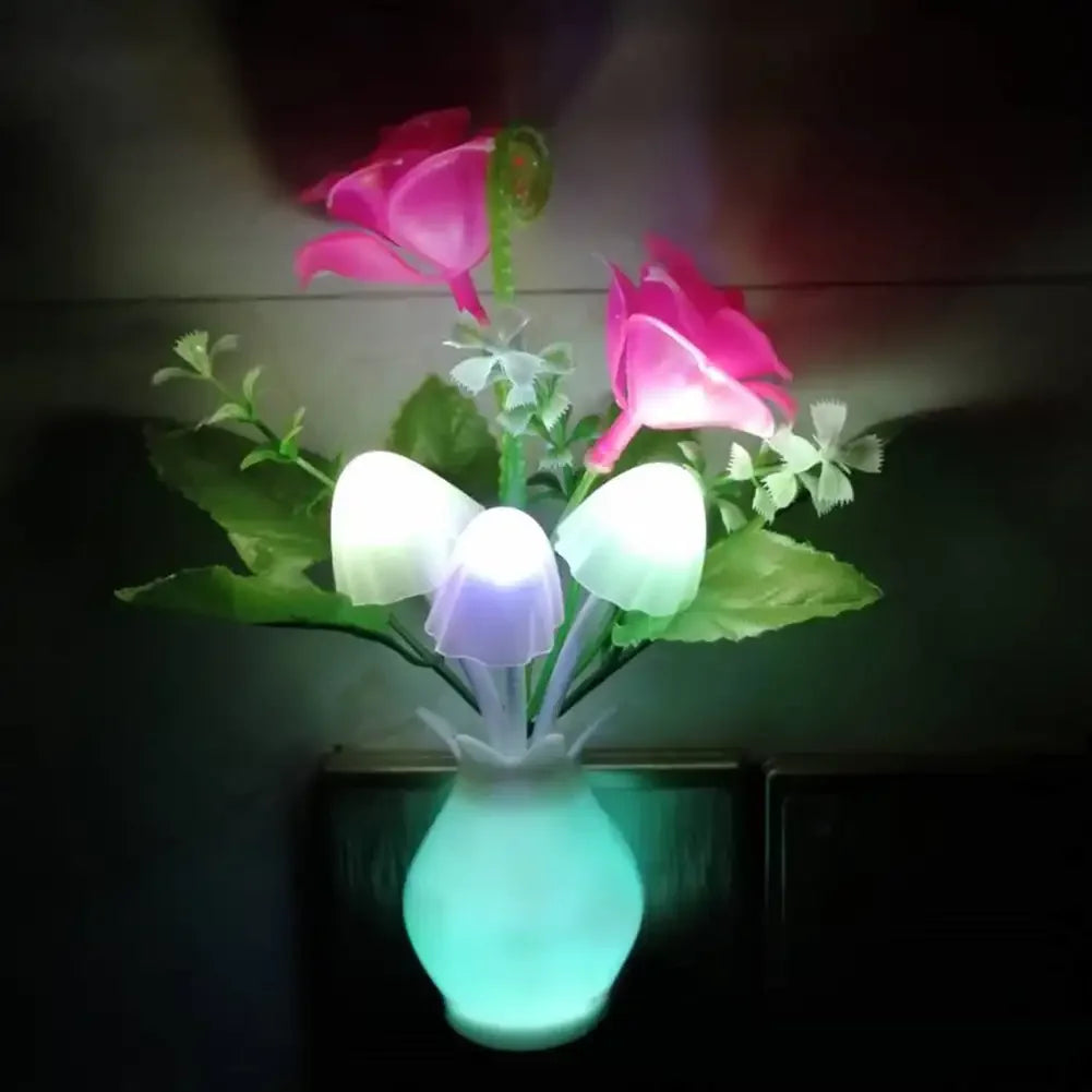 New Mushroom Lamp Novelty Night Light Fungus Luminaria Lamp LED 3 Colorful LED Night Lights Sensor 220v Fungus Luminaria Lamp HIP