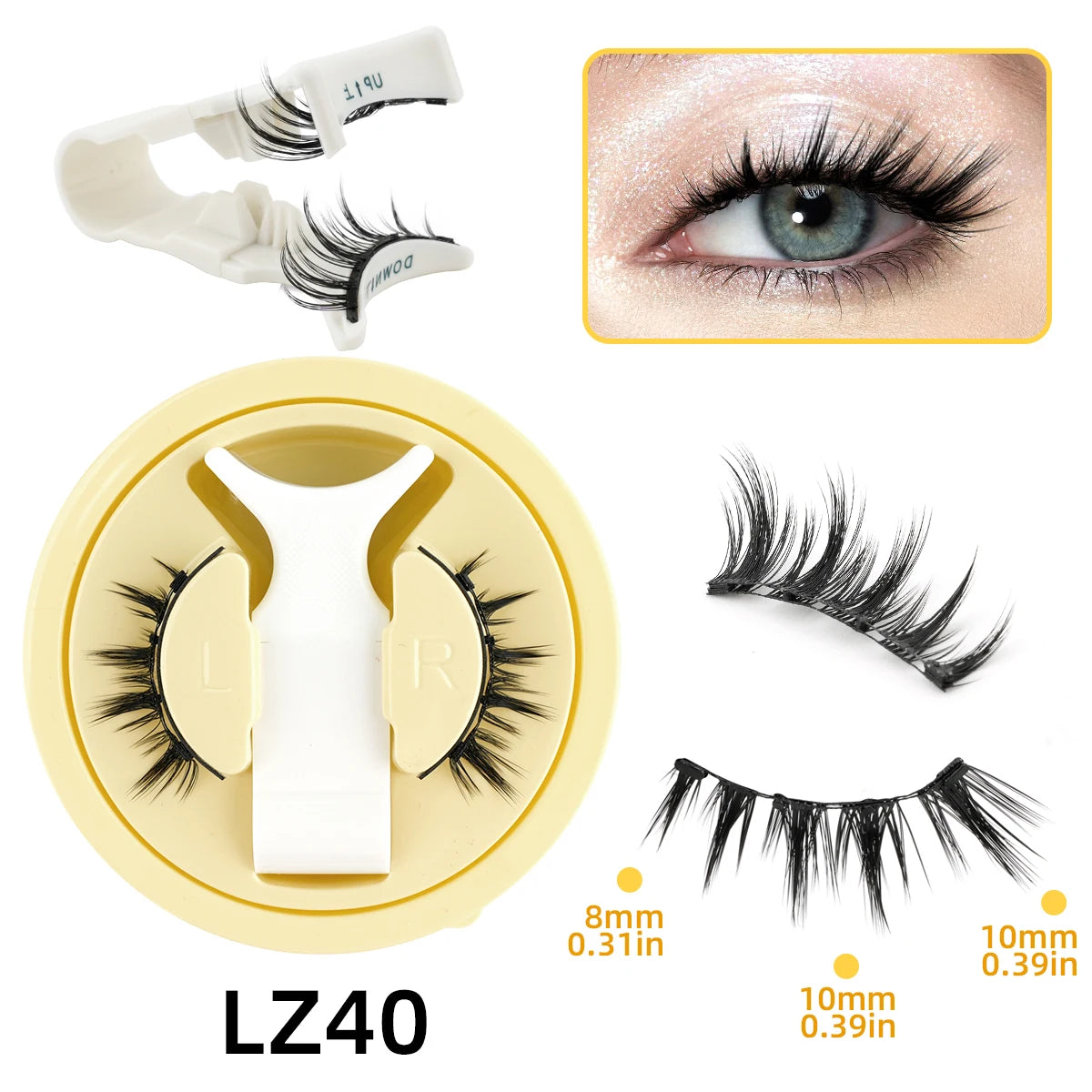 YSDO Magnetic Eyelashes Glue-free False Eyelashes Natural Eyelash Manga Lashes Soft Magnetic False Eyelashes Daily Makeup Tool HIP LZ40
