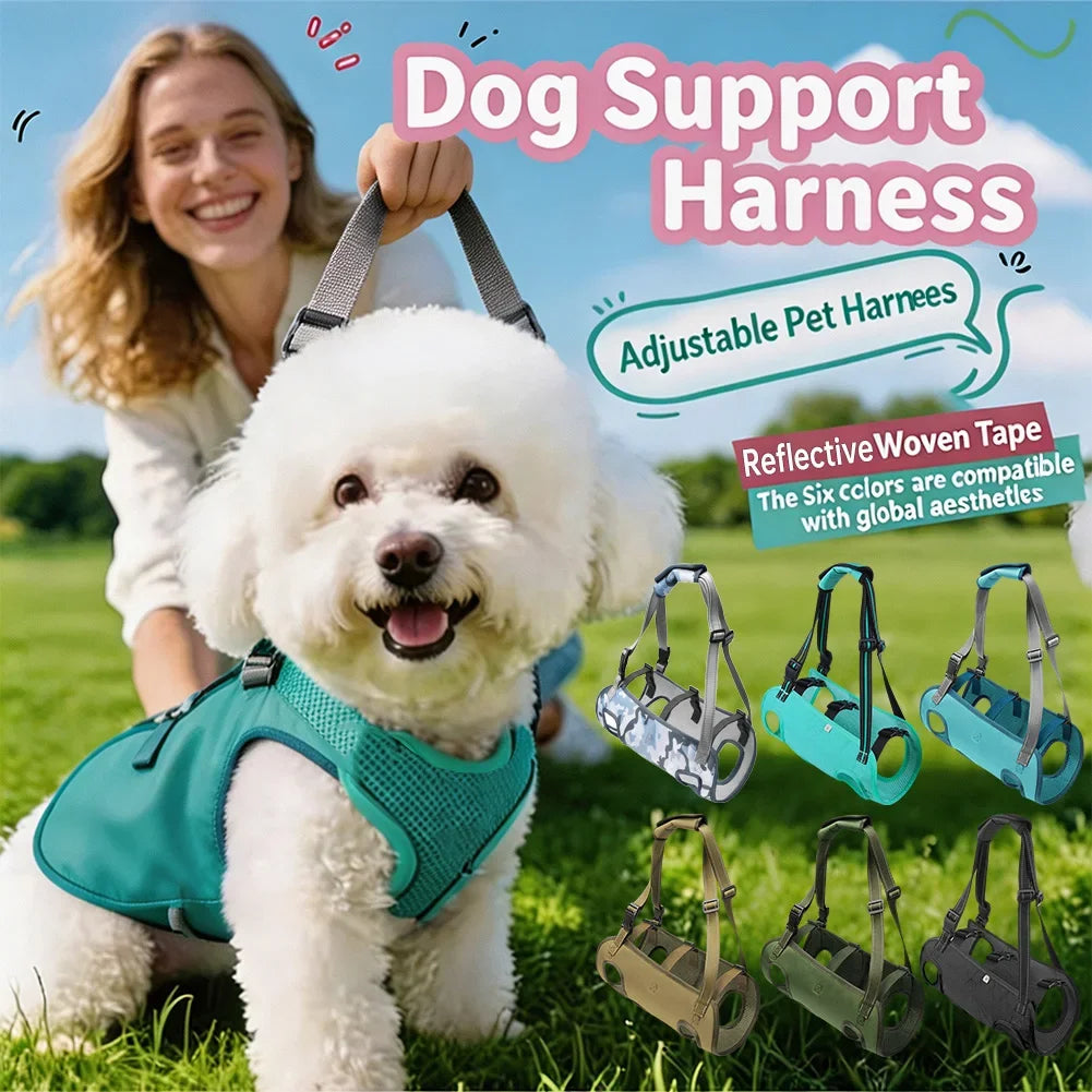 S-2XL Adjustable Padded Handle Strap Dog Lift Strap Elderly Disabled Dog Rehabilitation Walker Support Strap Pet Supplies HIP