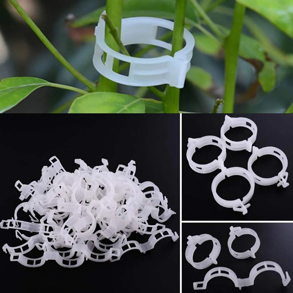 300PCS Plastic Tomato Clips Good Fixation Support Reusable Plant Support Clips for Various Vegetables Flowers Tomato Clips HIP