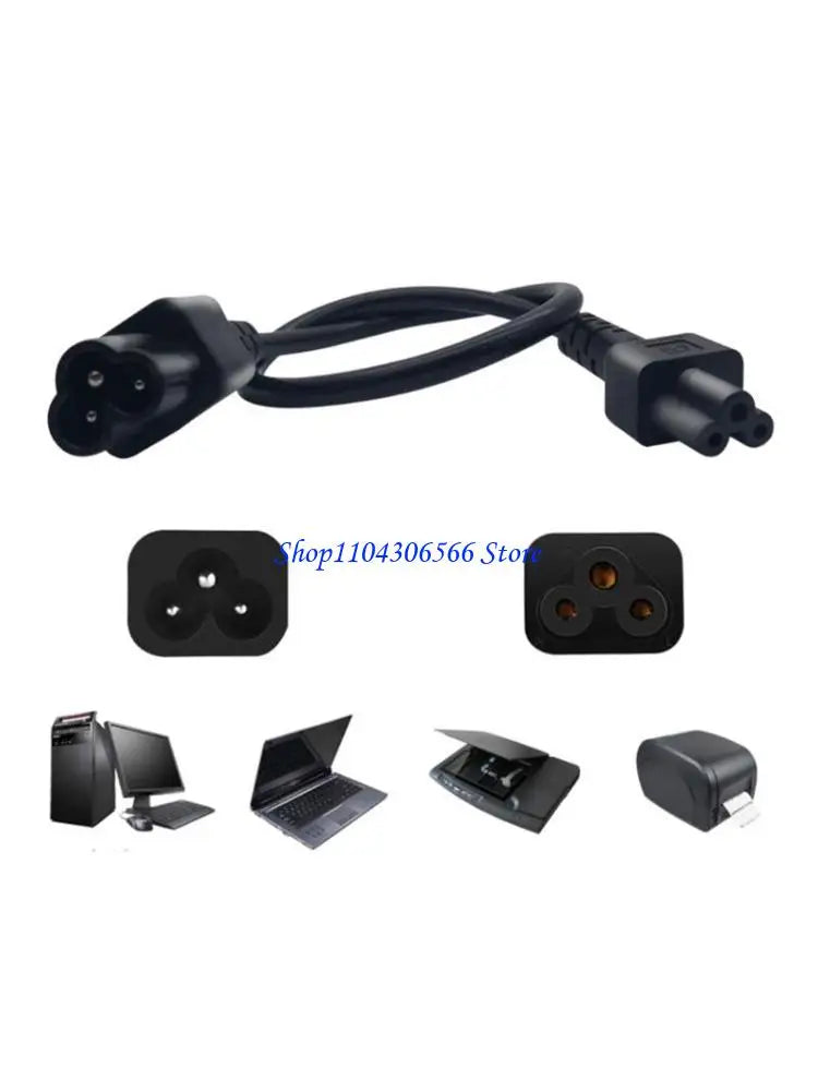 IEC320 C6 Male to C5 Female Extension Cord Adapter Cable Power Adapter Cable HIP CN