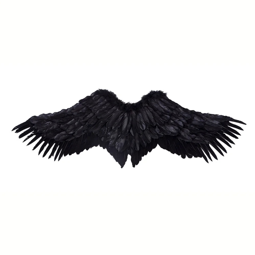 Foldable Angel & Devil Costume Wings – Unisex White & Black Costume Wings HIP Black-M