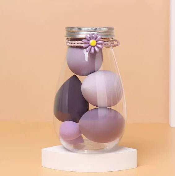 Makeup Egg Dry Wet Dual Use Water Droplets Diagonal Cut Makeup Egg Independent Packaging No Powder Makeup Egg Powder Puff HIP purple