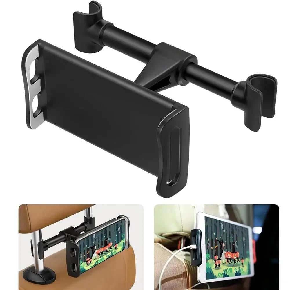 Car Headrest Phone & Tablet Holder – 360° Telescopic Arm Car Headrest Mount HIP