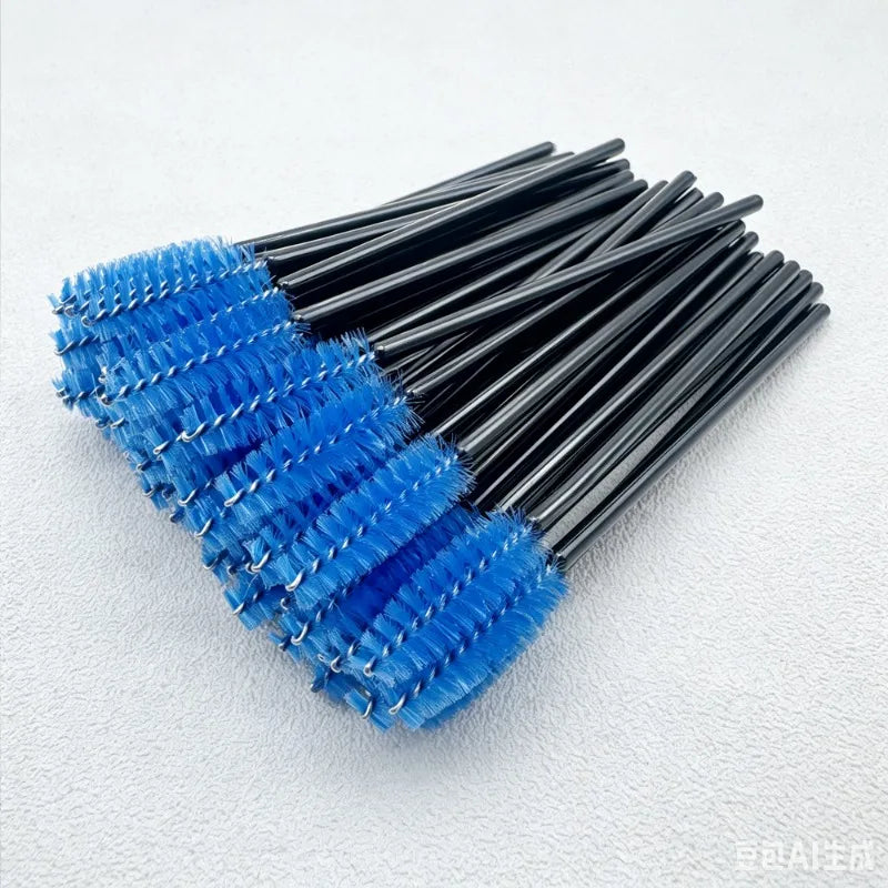 50-Pc Disposable Mascara Wands & Eyebrow Brushes – Diamond Handle Disposable Makeup Applicators HIP