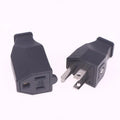 125V 15A US AC Plug & Socket Connector – Black, 1–2 Pcs Electrical Plug & Socket HIP 2Pcs