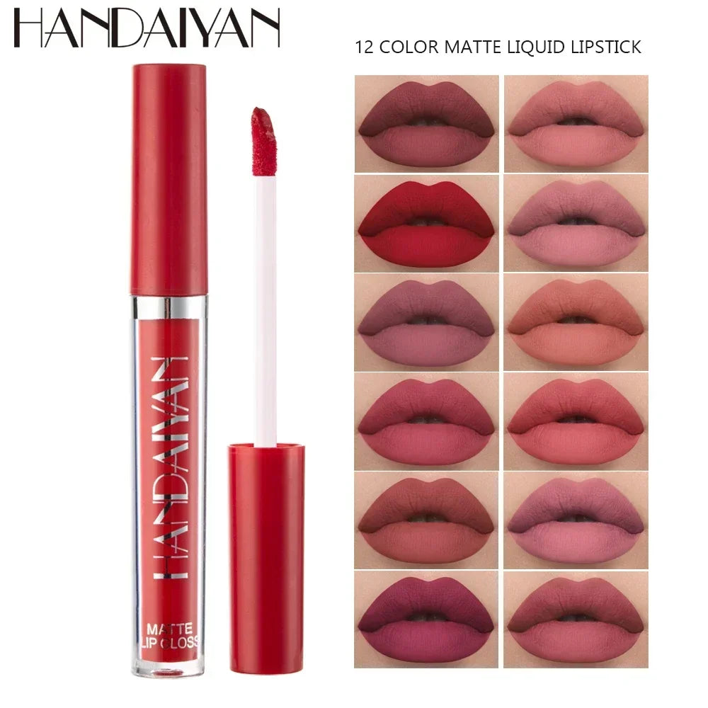 HANDAIYAN Gift 6PC/Set Matte Velvet Lip Gloss Waterproof Long-lasting Liquid Lipstick Cosmetic Beauty Keep 24 Hours Makeup HIP