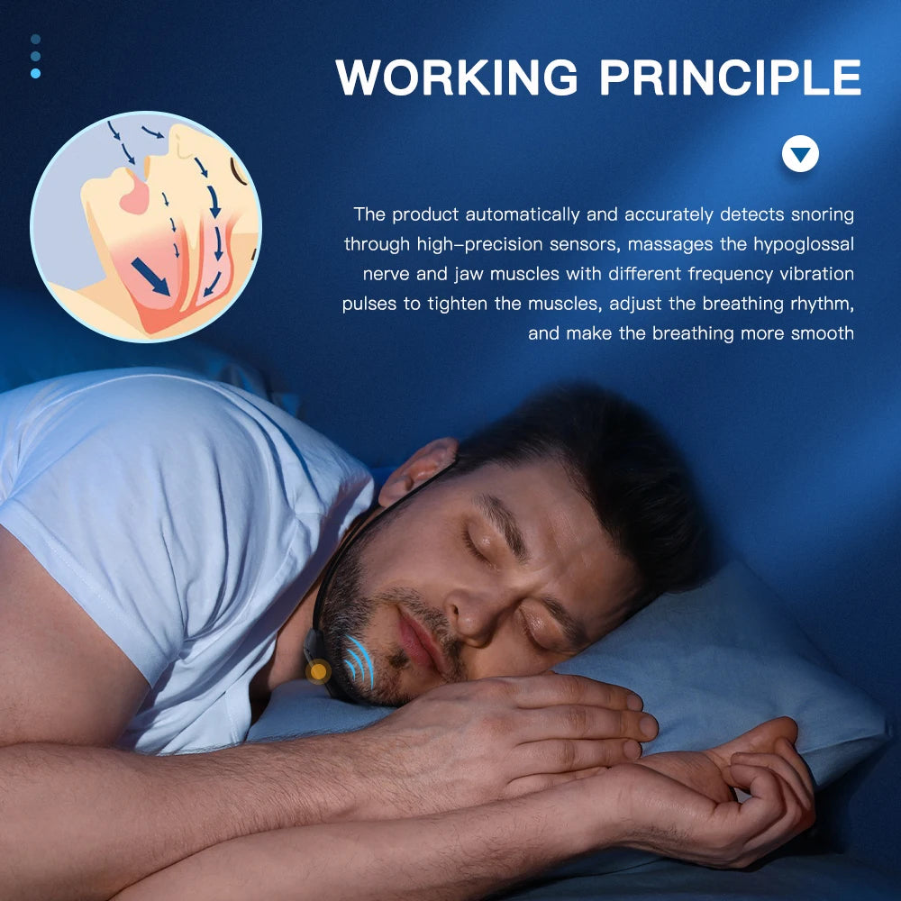 EMS Pulse Anti-Snoring Device – USB Smart Sleep Aid Anti-Snoring Device HIP