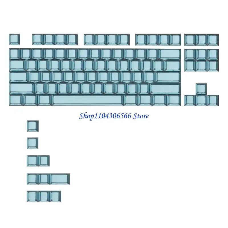 97-Key PBT Keycap Set – Shine-Through Dye-Sub Printing Mechanical Keycap Set HIP Blue CN