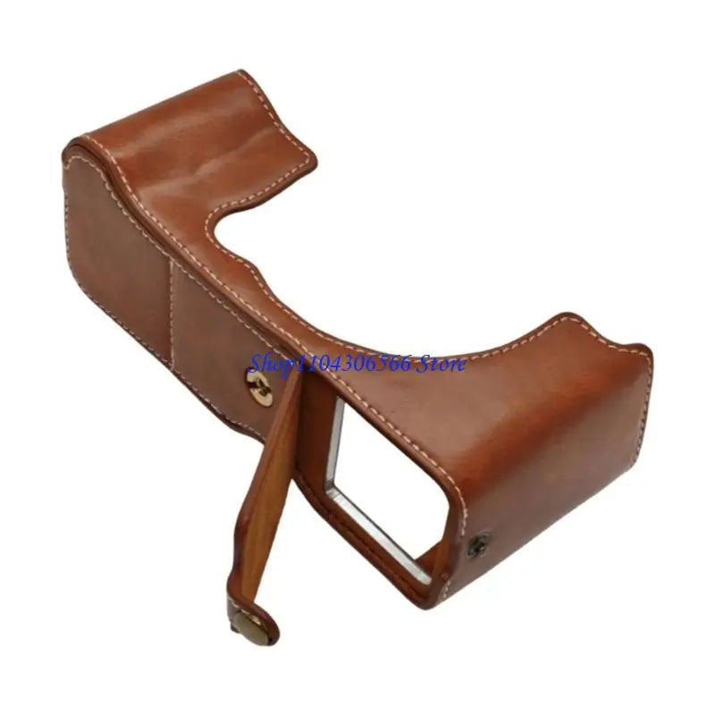PU Leather Camera Case for Fujifilm GFX50R – Retro Protective Camera Protective Case HIP brown CN