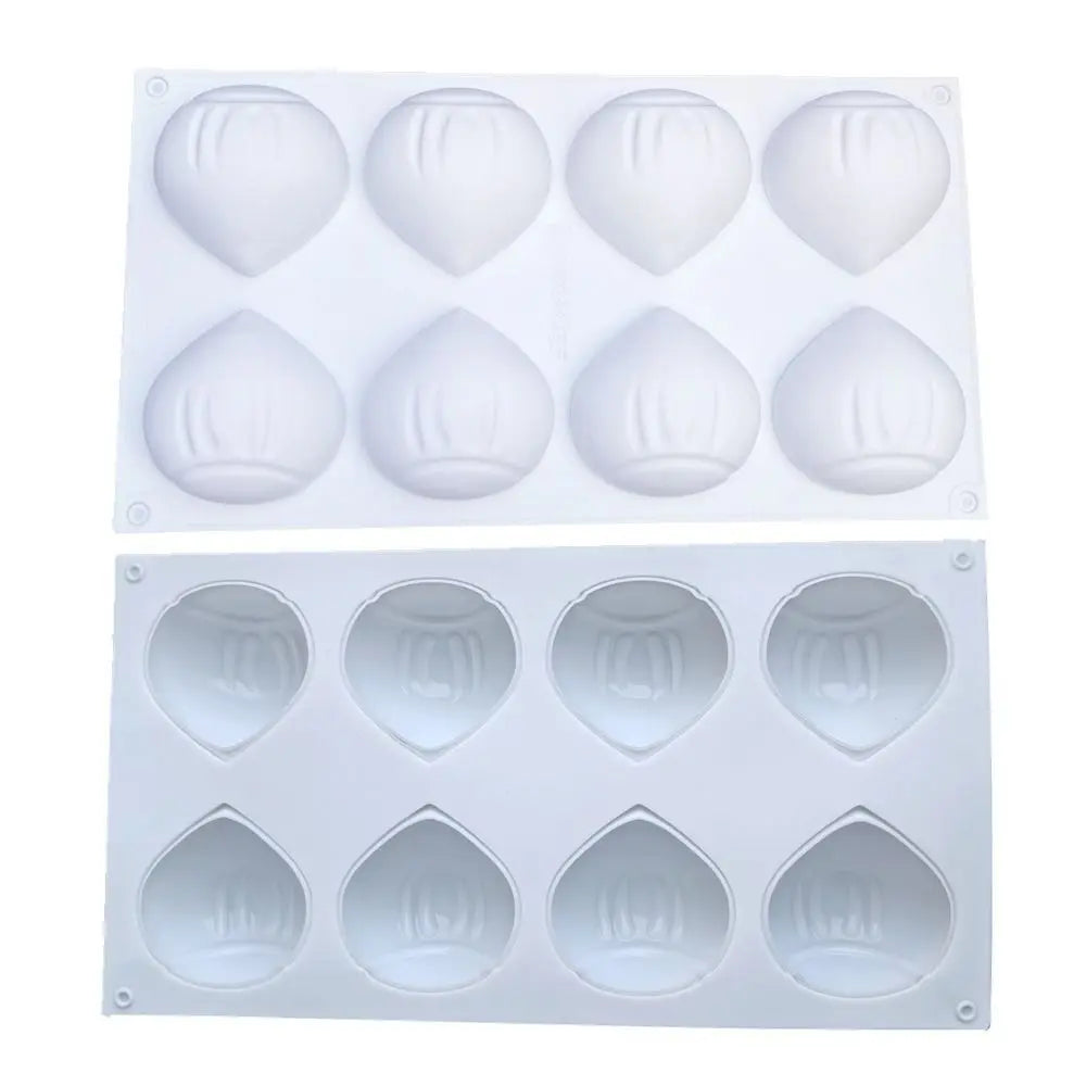 8-Cavity Hazelnut Mousse Cake Silicone Mold – BPA Free Silicone Baking Mold HIP