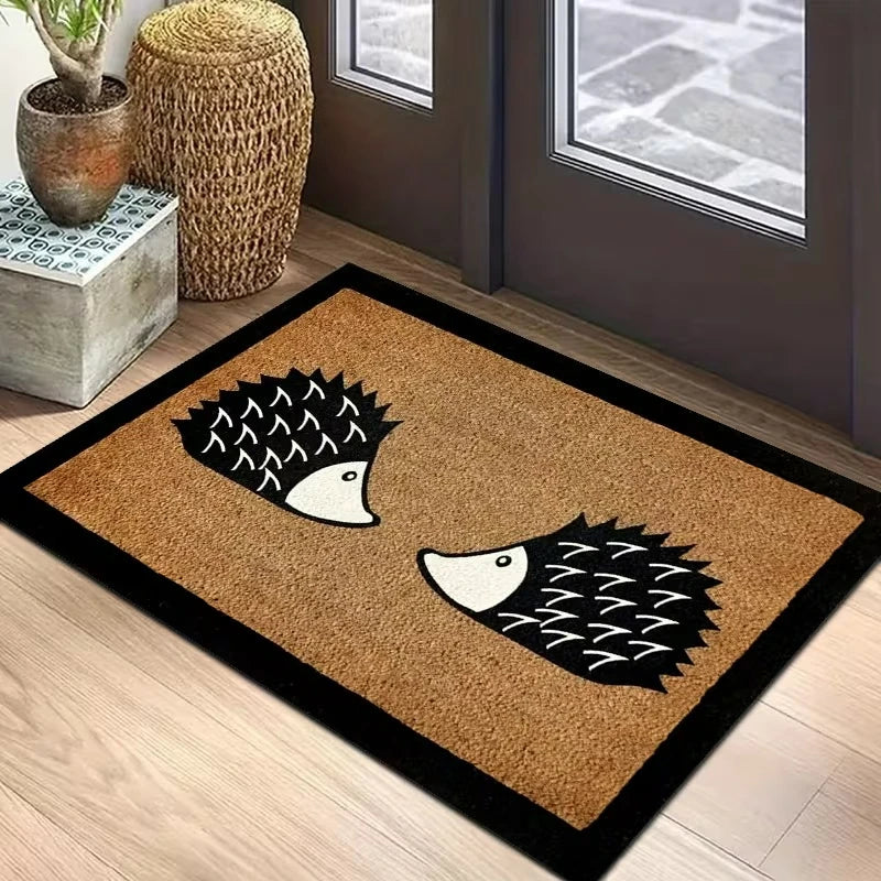 Hedgehog Doormat – Non-Slip Machine Washable Welcome Mat Decorative Doormat HIP