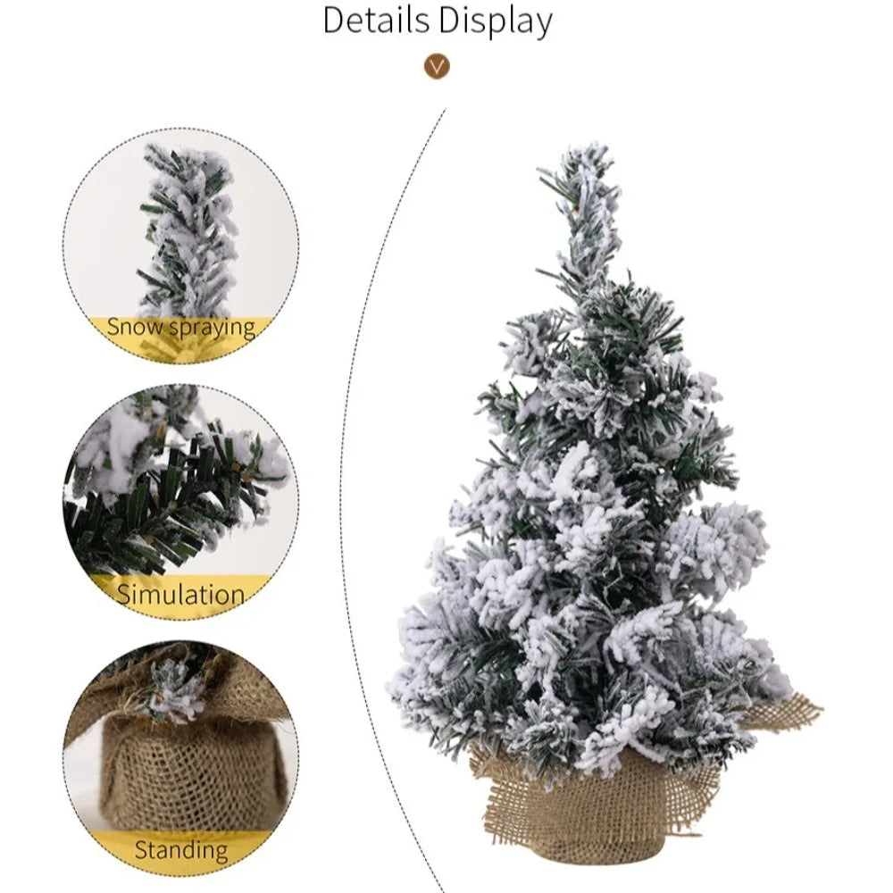 Flocked Mini Christmas Tree – Lifelike Artificial Pine Décor Artificial Christmas Tree HIP