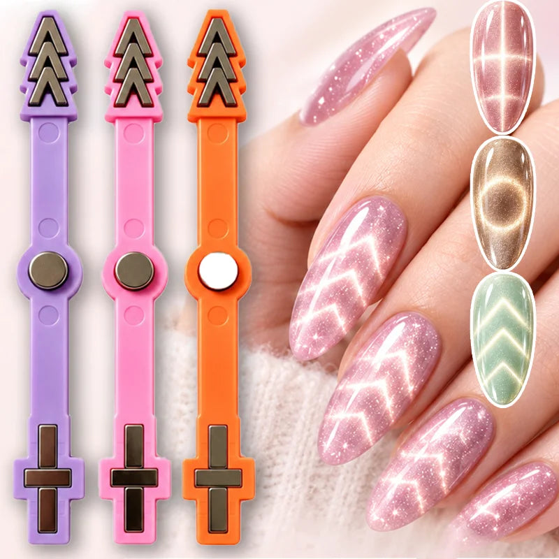 Christmas Tree Cat Eye Magnetic Nail Art Tool Strong Magnet Stick Gel Polish Velvet Cat Eye Line Halo Grid Effect DIY Manicure HIP