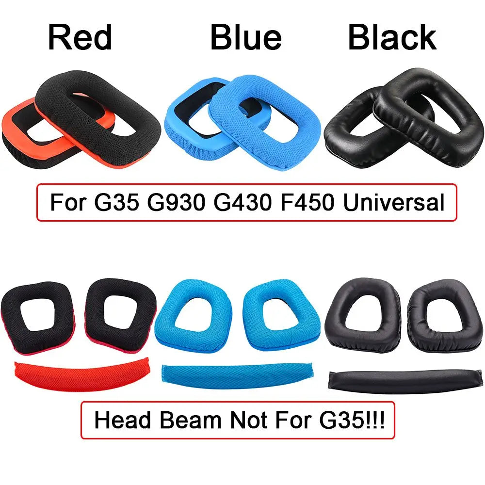 Replacement Earpads & Headband for Logitech G930 G430 G35 F450 Headset Ear Pads HIP