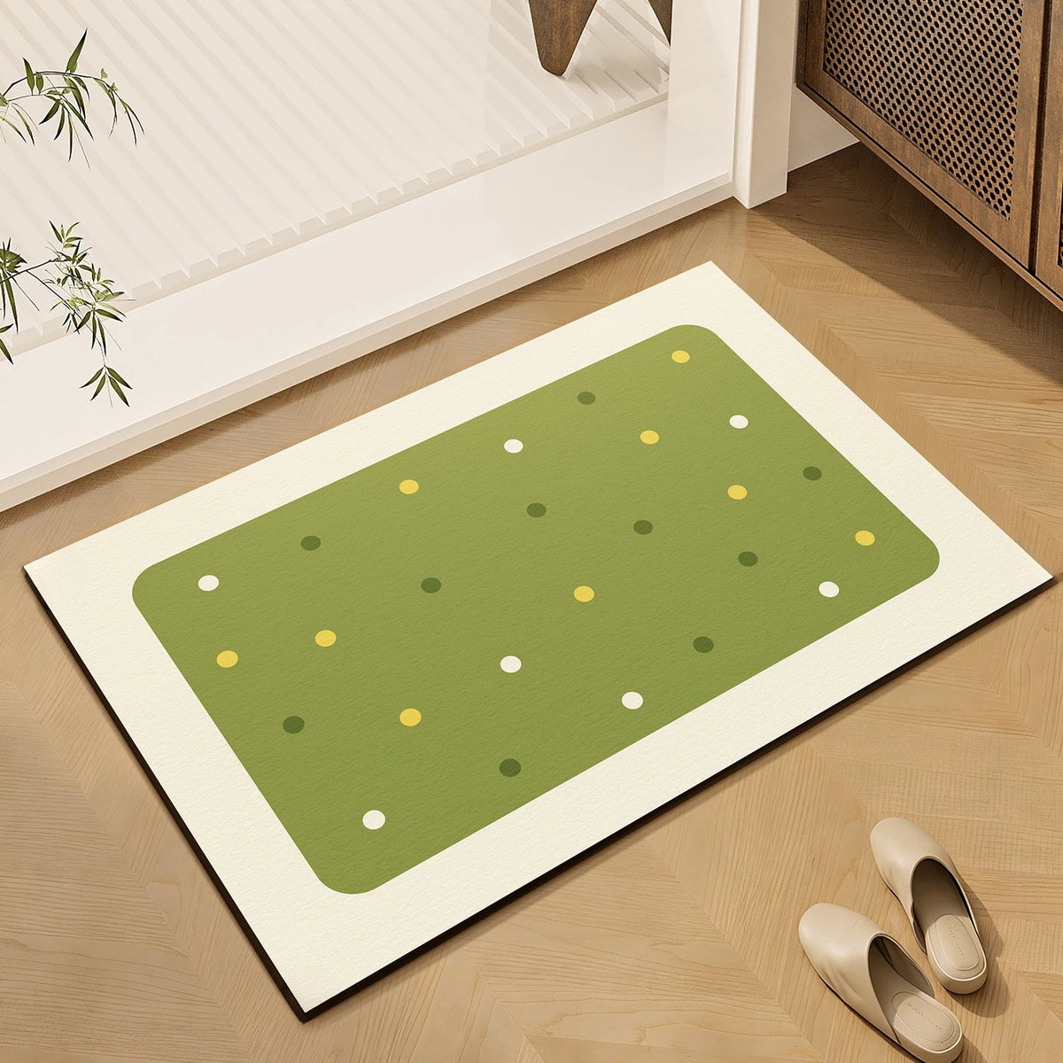 "Enjoy Life" Floral Non-Slip Doormat – Entryway & Bath Mat Non-Slip Doormat HIP 4 50x80cm-Felt
