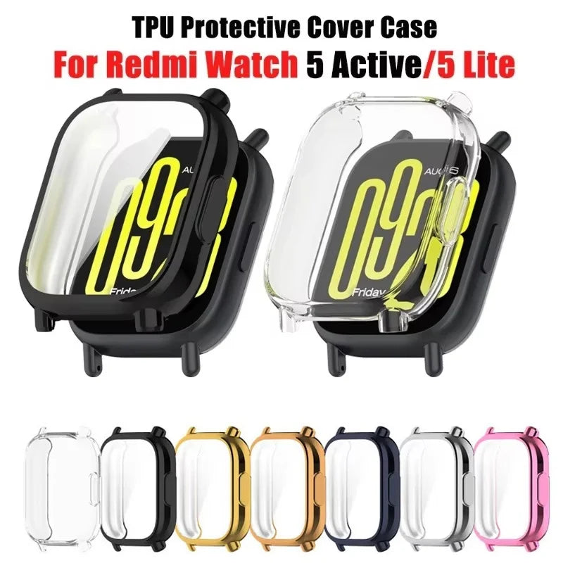 TPU Bumper Case for Redmi Watch 5 / Lite / Active – Screen Cover Smartwatch Bumper Case HIP