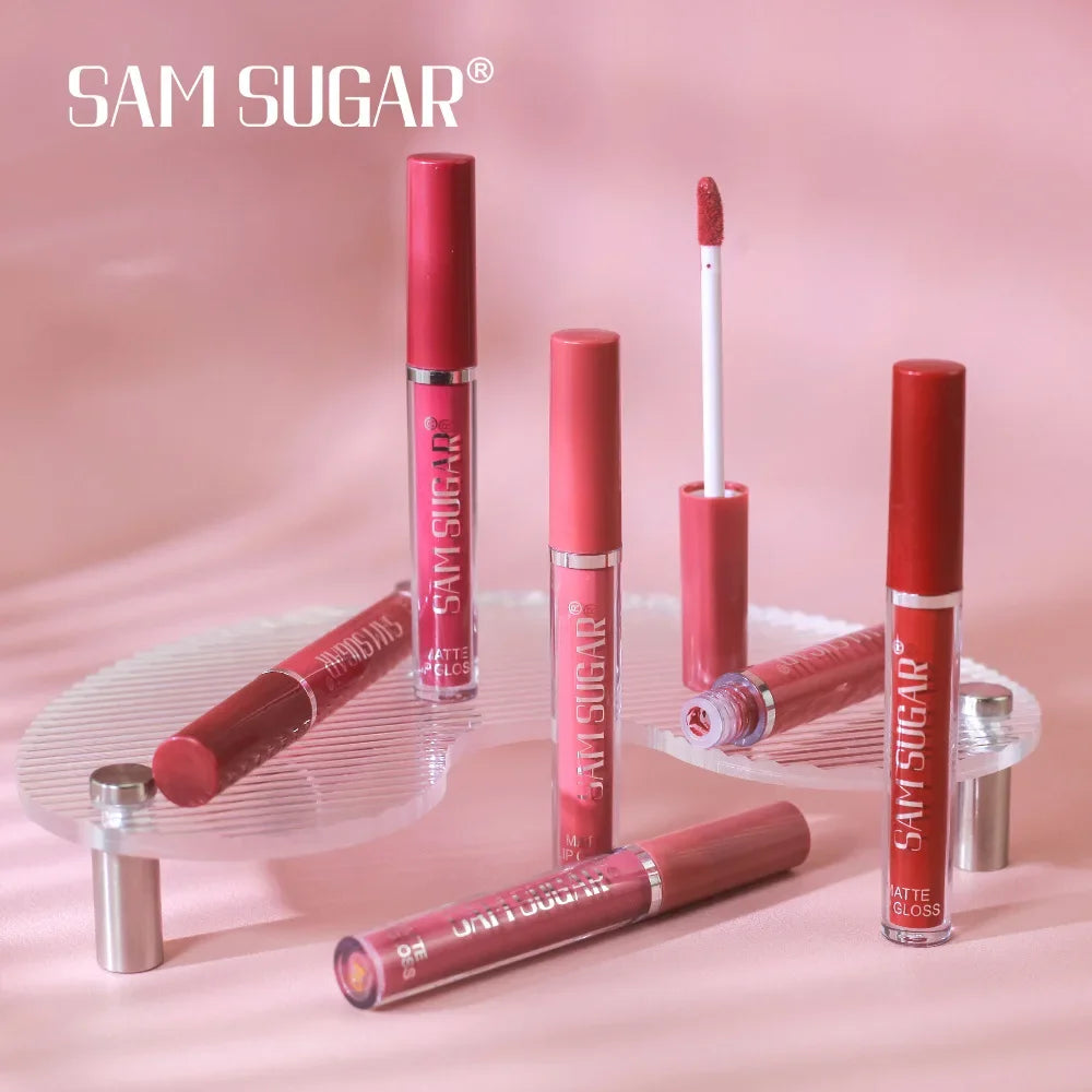 SAM SUGAR 6-Pc Matte Liquid Lipstick Set – Waterproof & Long Lasting Matte Liquid Lipstick Set HIP