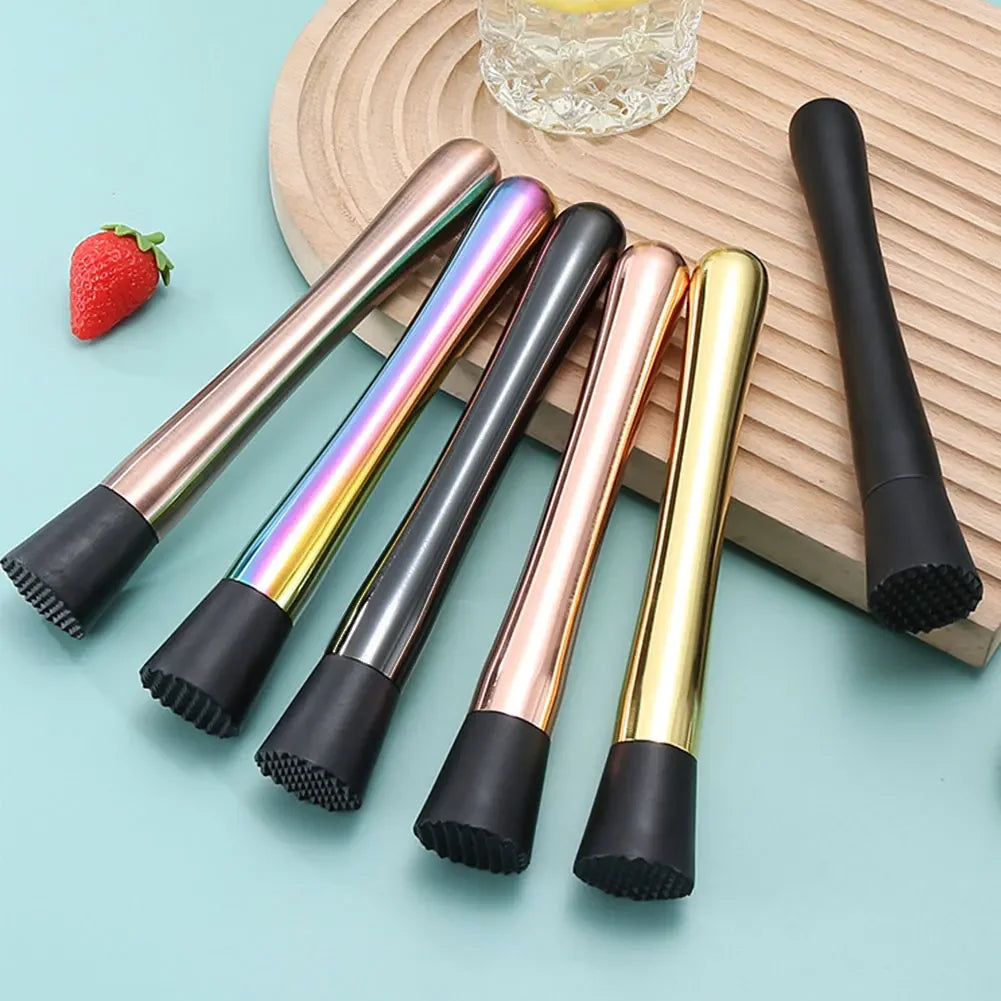 Cocktail Shaker Steel Wine Mixing Stick Muddler Cocktail Stirrer Shaker Ice Crusher Barware Tool Wine Accessories Home Bars HIP