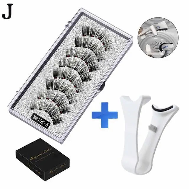 3D Natural Magnetic Eyelashes,With 5 Magnetic Lashes Shipping Box Eyelashes Handmade False Gift Reusable Support Drop Magne T6N2 HIP 10 CN