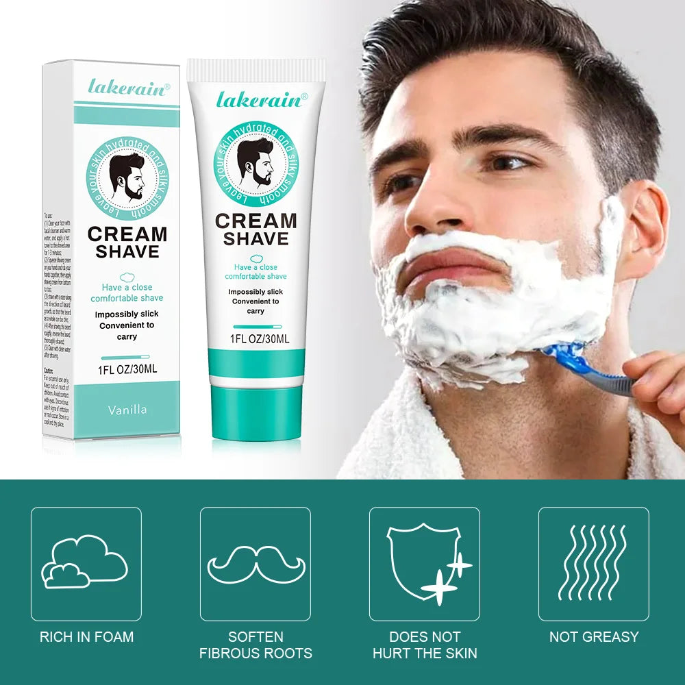Natural Shaving Cream For Men Facial Care, Rich And Dense Foam Effectively Softens Beard For Easy Shaving Gentle For All Beard T HIP