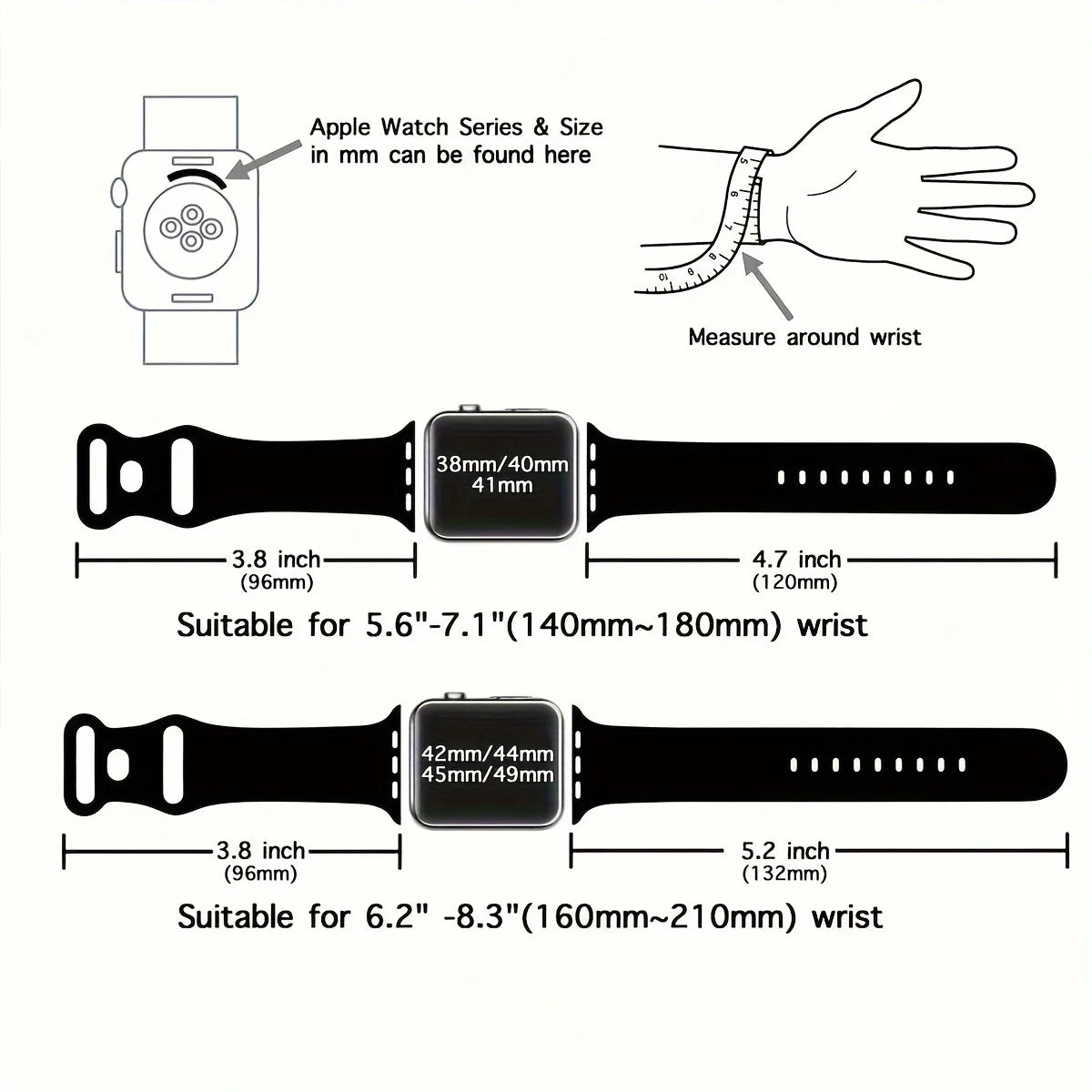 6-Pack Silicone Apple Watch Bands 38–49mm All Series Watch Band Set HIP