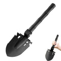 Thickened Military Folding Shovel Portable Survival Spade With Saw Bottle Opener Heavy Duty Steel Entrenching Tool For Off Road HIP black