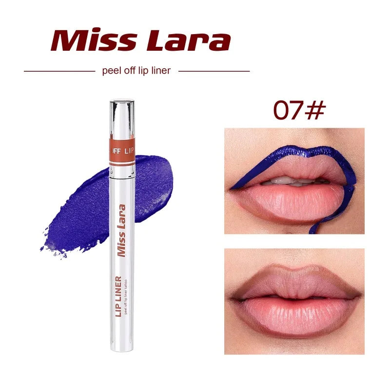 Waterproof Peel Off Lip Liner Pencil Long Lasting Lip Contour Makeup Pencil Transfer Resistant Smooth Lip Definer Daily Cosmetic HIP 07