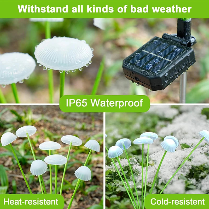 Solar Mushroom Garden Lights – IP65 Waterproof LED Pathway Decor Solar Garden Light HIP