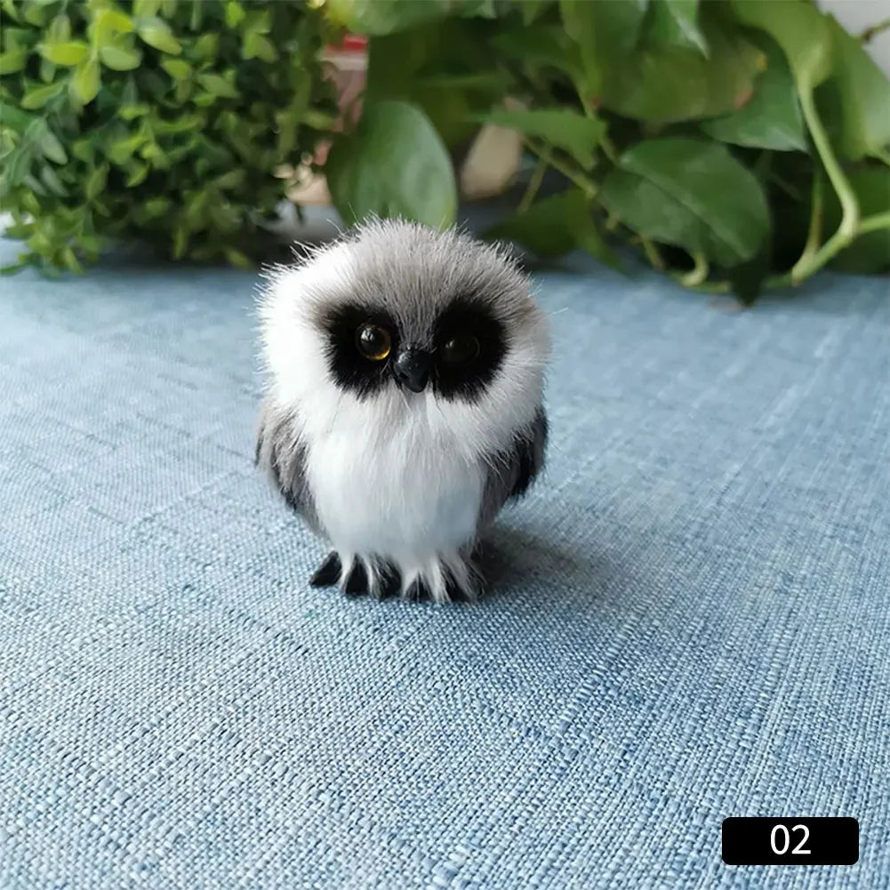 Simulation Owl Ornaments Plush Toys Cute Doll Artificial Fur Toy Christmas Tree Decor Pendant Christmas Gift For Kids Home Decor HIP B 2