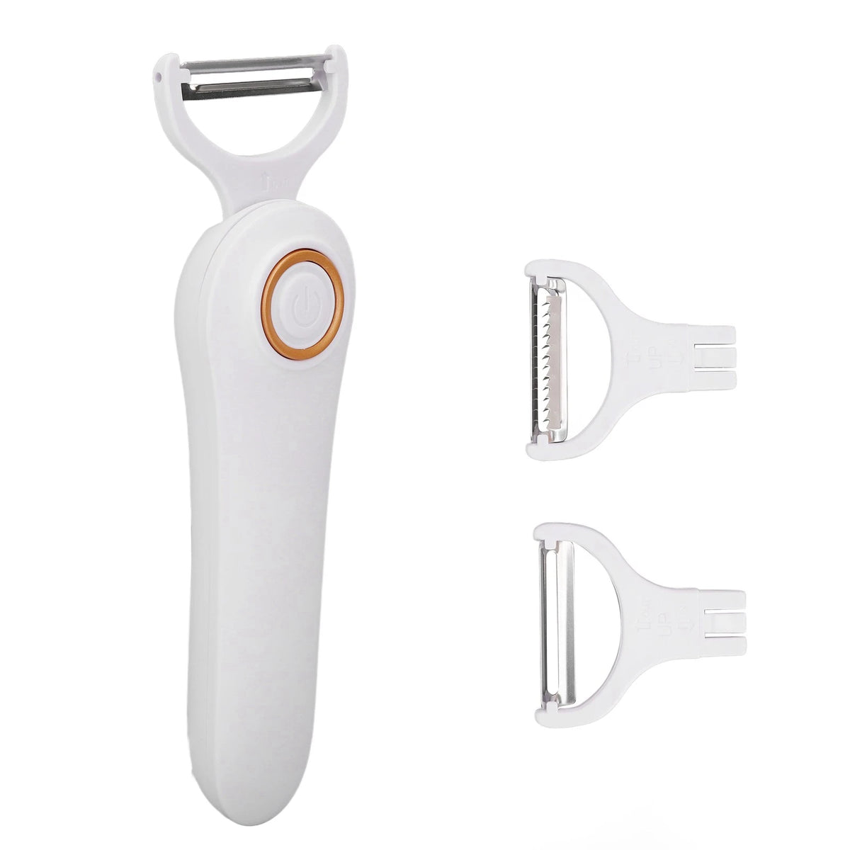 Electric Peeler Handheld USB Rechargeable Fruit Vegetables Peeler with 3 Cutter Heads for Home Handheld Electric Peeler HIP
